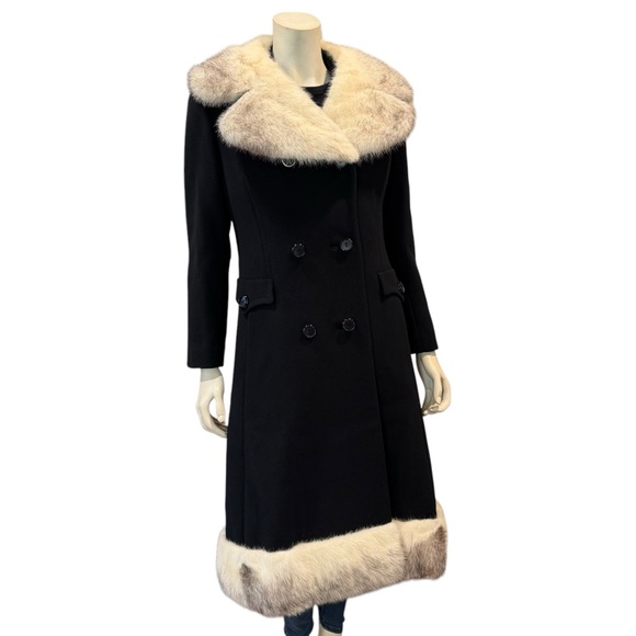 Vintage Fur Trimmed Wool Princess Coat - Picture 12 of 12